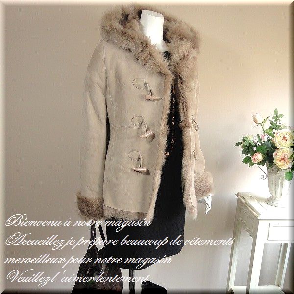 【楽天市場】ムートン コート ムートンコート ファー 毛皮 ジャケット mouton coat 091044 スペイン産Wフェイスダッフルフー