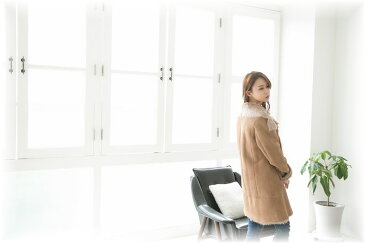 ムートンコート フロントダブルボタンスタンダードデザイン / 4102062118 ムートン コート mouton coat 軽量 大人 女性 高級 イタリア スペイン フード ムートンコート ダウンコート カシミヤコート ウールコート ブラック ベージュ グレー リアル 送料無料 大きいサイズ