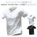 2枚セット 接触冷感 Tシャツ メンズ 半袖 tシャツ 夏用 涼しい トップス クルーネック ティーシャツ 吸汗速乾 UVカット 男女兼用 メッシュ ランニング...