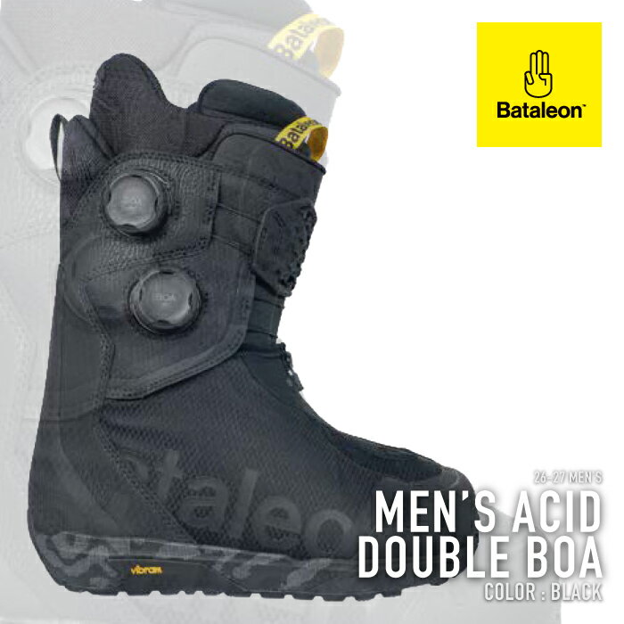 ���r���[�ŃN�[�|����[���{���K�i] �X�m�[�{�[�h �u�[�c �o�^���I�� BATALEON MENS ACID DOUBLE BOA Black �A�V�b�h �_�u�� �{�A �����Y 26-27