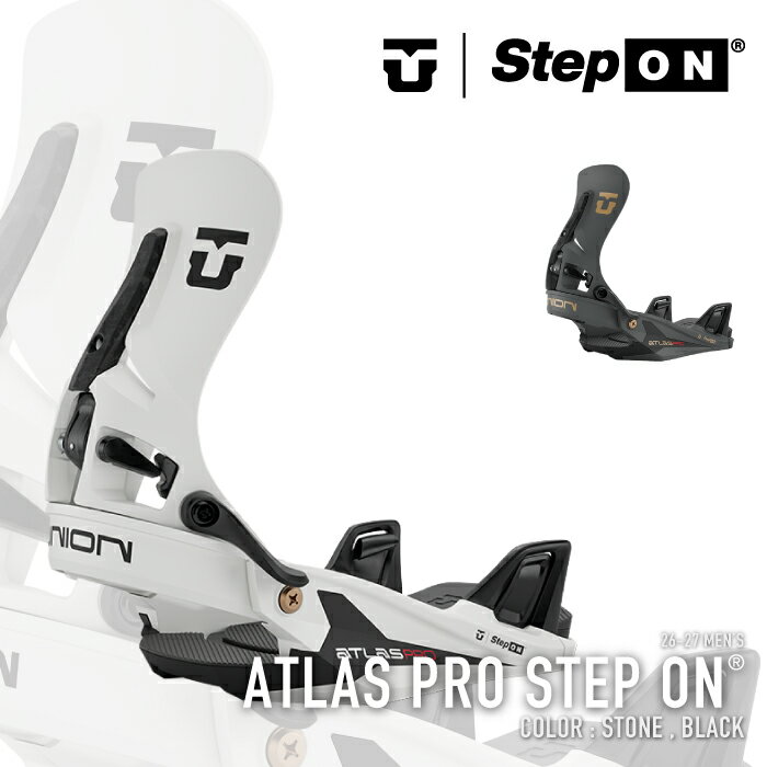 Snow Boarding - レビューでクーポン★[日本正規品] スノーボード ビンディング ユニオン UNION ATLAS PRO STEP ON Black / Stone アトラス プロ ステップ オン バインディング メンズ 26-27