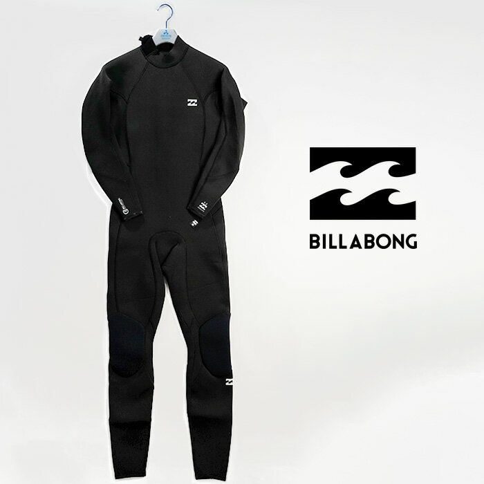 ビラボン ウェットスーツ BILLABONG 302 3/2MM ABSOLUTE FLATLOCK FULL WETSUIT ABYW100155 Black バックジップ アブソリュート フルスーツ 長袖 無地 ロゴ スーツ サーフ サーフィン 水着 メンズ 男性用