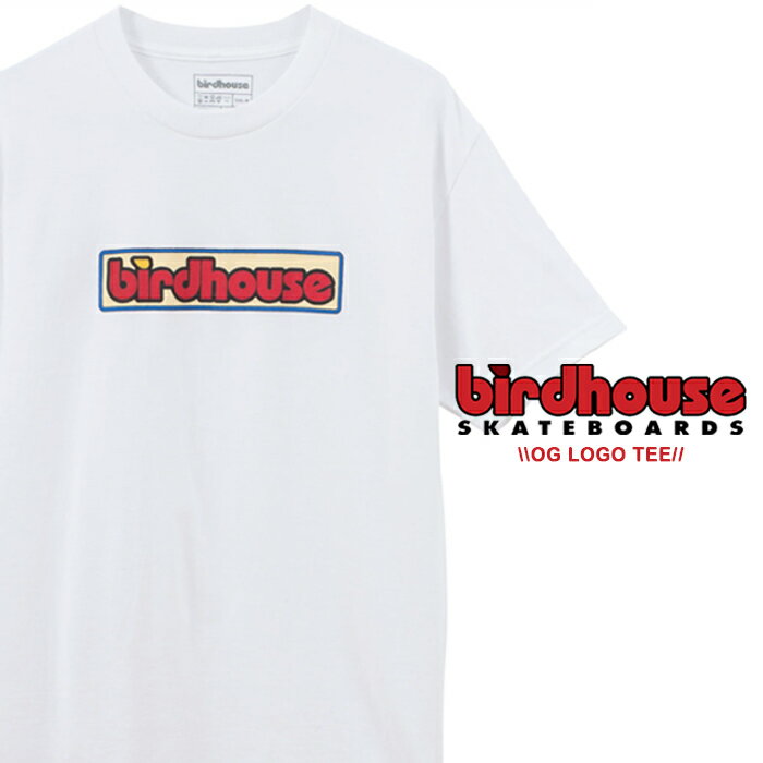 バードハウス Tシャツ BIRDHOUSE SKATEBOARDS OG LOGO TEE 15-30-0022 スケボー スケーター スケートボード 白 ホワイト 半袖Tシャツ ロゴ トニー ホーク オールドスクール メンズ レディース ユニセックス