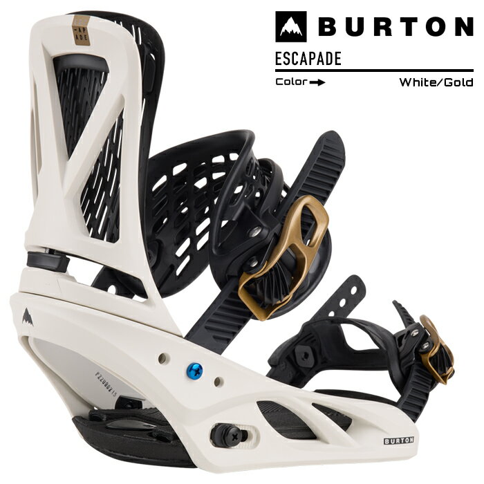 日本正規品 スノーボード ビンディング バートン エスカペイド リフレックス 2024 BURTON WOMEN 039 S ESCAPADE Re:Flex White/Gold バインディング スノボー 23-24 女性 レディース ウーマンズ