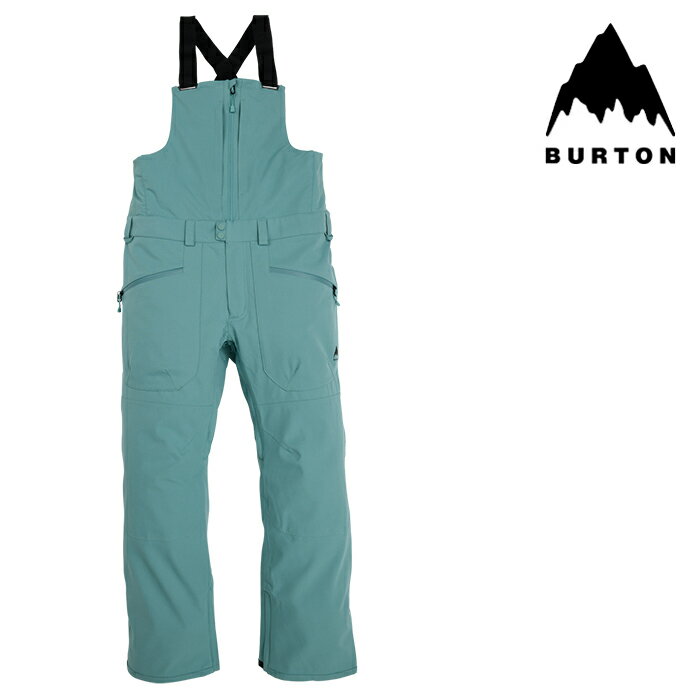 [日本正規品]スノーボード ウェア バートン パンツ 2024 BURTON MEN'S RESERVE 2L BIB PANTS Rock Lichen メンズ 男性 ビブパンツ スノボー 23-24 日本正規品