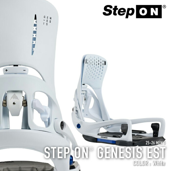 レビューでクーポン★[日本正規品] スノーボード ビンディング バートン BURTON MEN'S STEP ON GENESIS EST White ステップオン ジェネシス イーエスティ バインディング メンズ 25-26