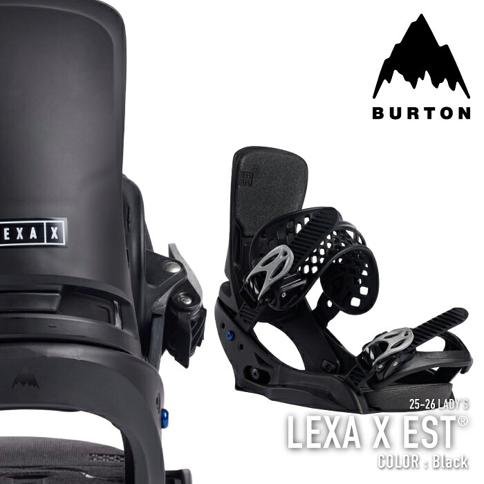 レビューでクーポン★[日本正規品] スノーボード ビンディング バートン BURTON WOMEN'S LEXA X EST Black レクサ エックス イーエスティ バインディング レディース 25-26