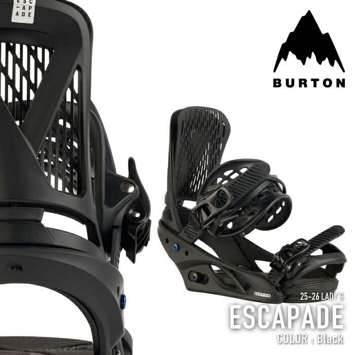 レビューでクーポン★[日本正規品] スノーボード ビンディング バートン BURTON WOMEN'S ESCAPADE Black エスカペイド バインディング レディース 25-26