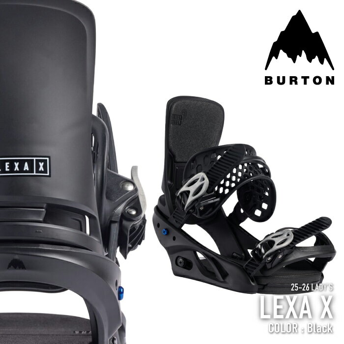 レビューでクーポン★[日本正規品] スノーボード ビンディング バートン BURTON WOMEN'S LEXA X Black レクサ エックス バインディング レディース 25-26