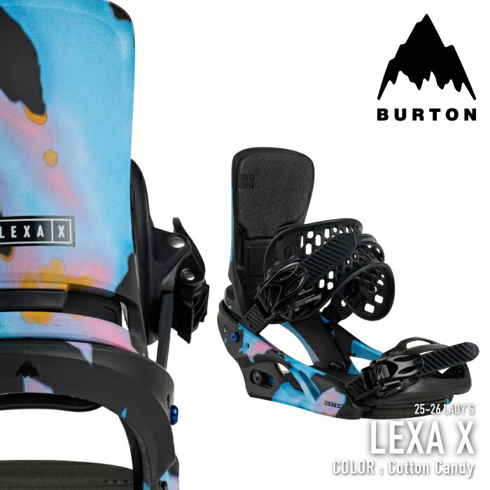 レビューでクーポン★[日本正規品] スノーボード ビンディング バートン BURTON WOMEN'S LEXA X Cotton Candy レクサ エックス バインディング レディース 25-26