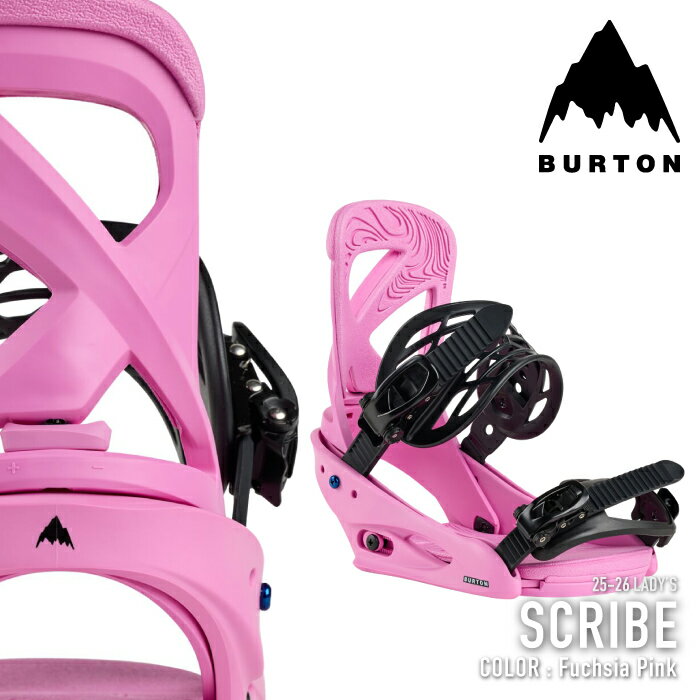 レビューでクーポン★[日本正規品] スノーボード ビンディング バートン BURTON WOMEN'S SCRIBE Fuchsia Pink スクライブ バインディング レディース 25-26
