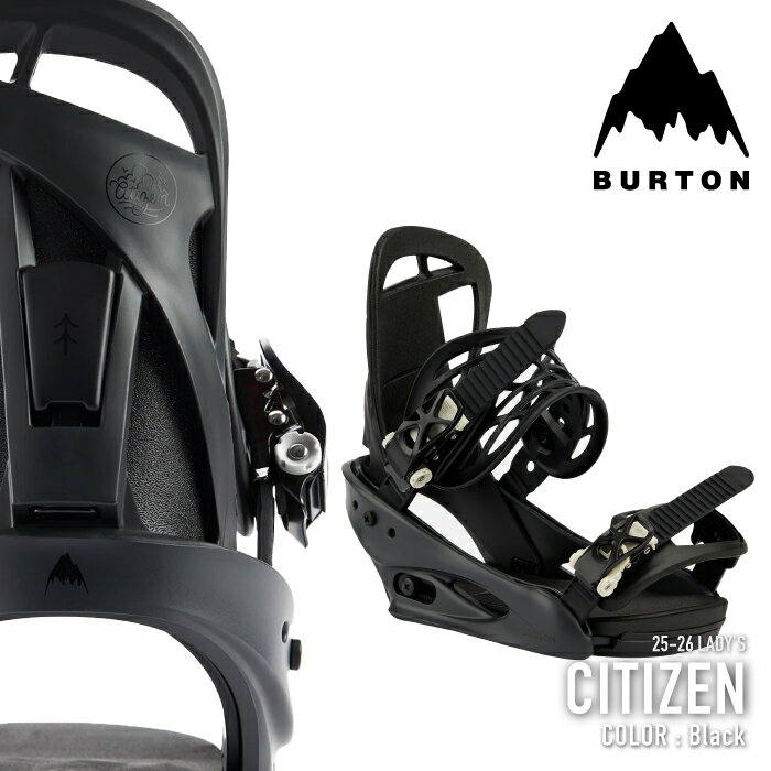 レビューでクーポン★[日本正規品] スノーボード ビンディング バートン BURTON WOMEN'S CITIZEN Black シチズン バインディング レディース 25-26