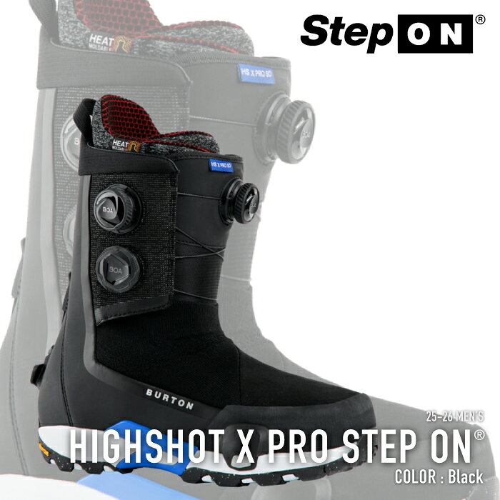 r[ŃN[|[{Ki] Xm[{[h u[c o[g BURTON MEN'S HIGHSHOT X PRO STEP ON WIDE Black nCVbg GbNX...