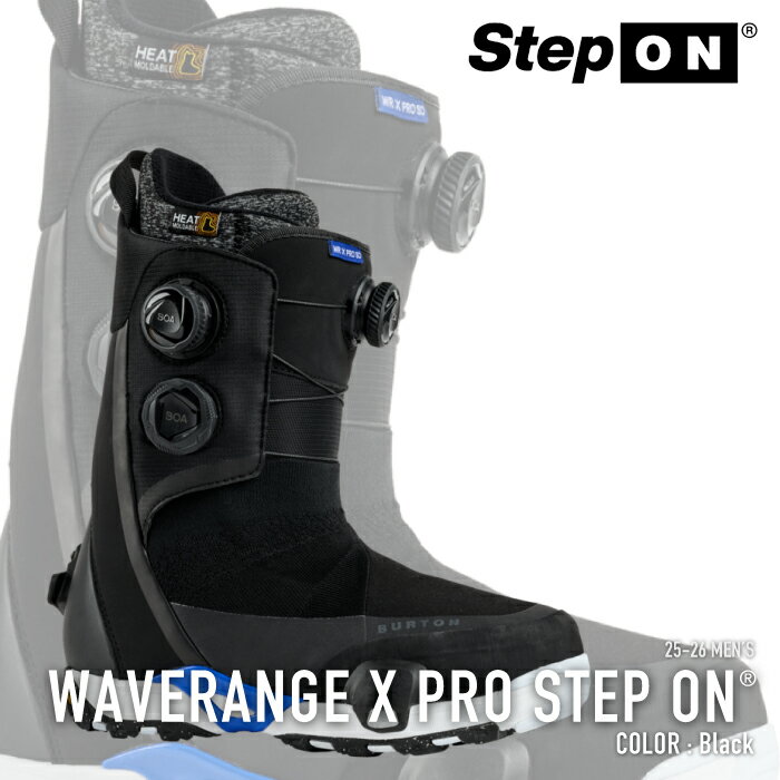 r[ŃN[|[{Ki] Xm[{[h u[c o[g BURTON MEN'S WAVERANGE X PRO STEP ON WIDE Black EF[uW Gb...