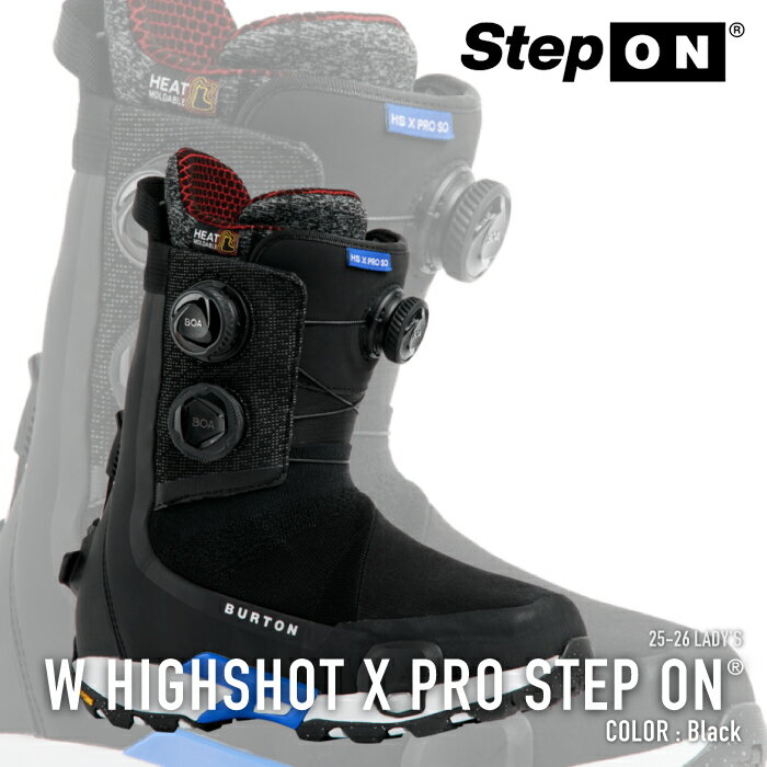 r[ŃN[|[{Ki] Xm[{[h u[c o[g BURTON WOMEN'S HIGHSHOT X PRO STEP ON WIDE Black nCVbg Gb...