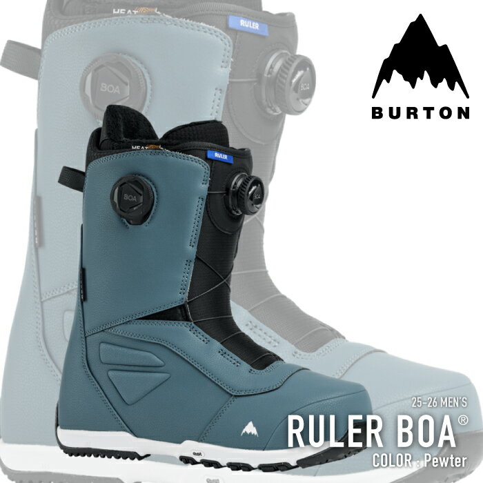 レビューでクーポン★[日本正規品] スノーボード ブーツ バートン BURTON MEN'S RULER BOA WIDE Pewter ルーラー ボア メンズ 25-26