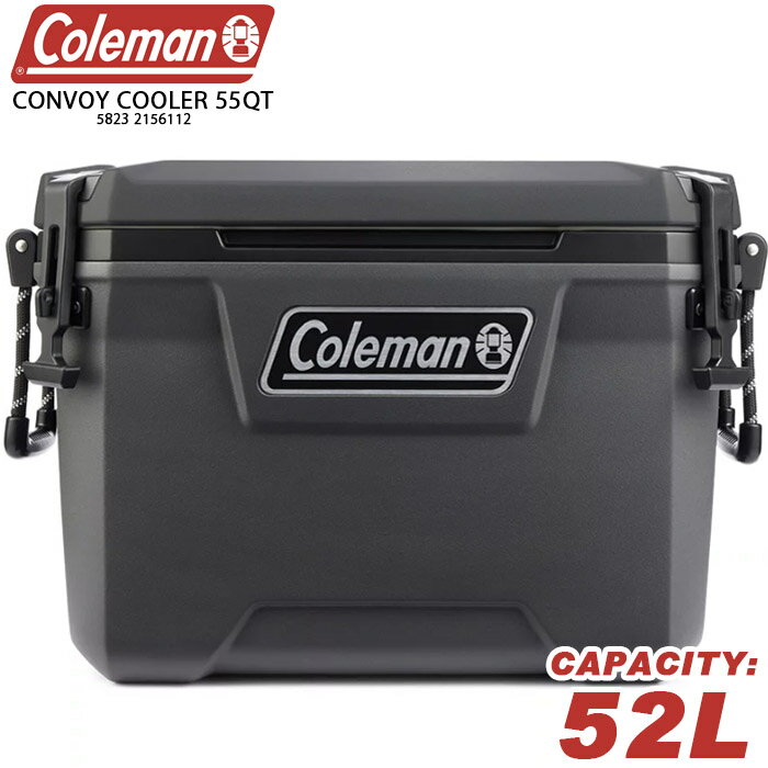 コールマン クーラーボックス COLEMAN CONVOY COOLER 55QT 5823 2156112 Desert Black 52L コンボイ 中型 大型 キャンプ アウトドア BBQ 釣り 部活 スポーツ