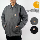 カーハート ジャケット CARHARTT LOOSE FIT WASHED DUCK SHERPA LINED COAT 2 WARMER RATING 104293 Black ブラック 黒 GRV Gravel グラベル ウォッシュドダック生地 シェルパ コート ワークジャケット ジッパー 秋冬 メンズ 男性