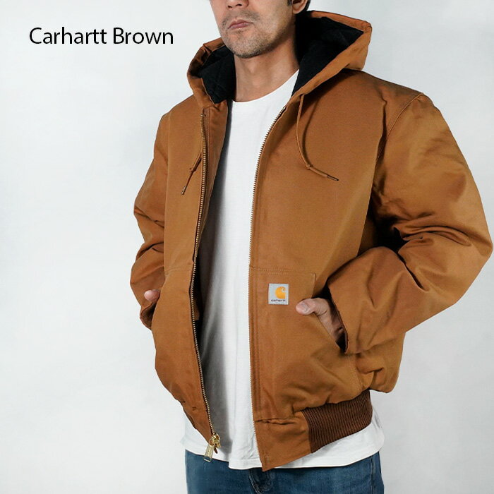 Carhartt ジップアップジャケット ブラウン 楽天市場】カーハート アクティブジャケット(カラーブラウン