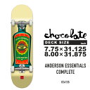 チョコレート スケートボード コンプリート ケニー・アンダーソン CHOCOLATE SKATEBOARDS ANDERSON ESSENTIALS COMP CC4135 デッキ スケボー スケーター シグネチャー スリック 初心者 上級者 SB SK8 ブランド ロゴ 板