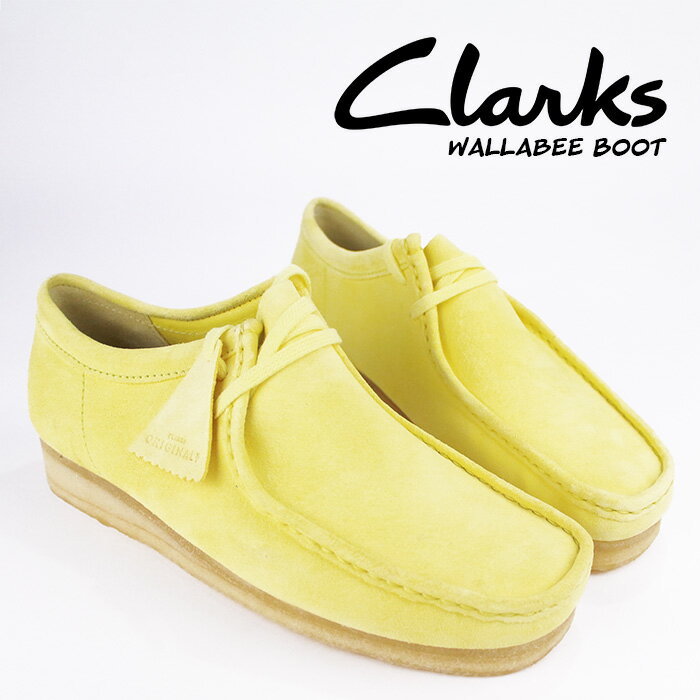 [残りわずか/8.5inchのみ]クラークス ワラビー ブーツ CLARKS Wallabee Boot 26139180 Pale Yellow【USサイズ】パールイエロー ブーツ カジュアル シューズ 革靴 メンズ 男性 ペールカラー