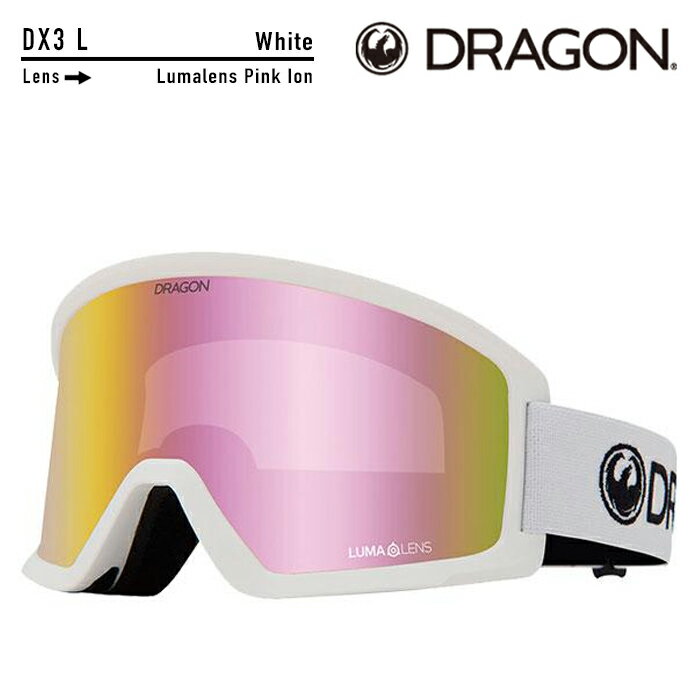 []Ρܡ  ɥ饴 2024 DRAGON DX3 L White/Lumalens Pink Ion S03 Υܡ 23-24 