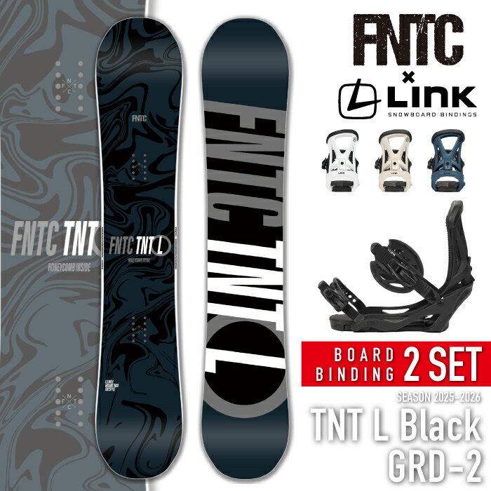 レビューでクーポン★[日本正規品] スノーボード ビンディング 2点セット エフエヌティーシー FNTC TNT L Black - GRD-2 ティーエヌティー メンズ レディース 25-26