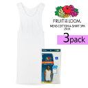 レビューでクーポン★フルーツオブザルーム タンクトップ 3枚組み Fruit of the Loom MENS COTTON A-SHIRT 3PK 2501R...