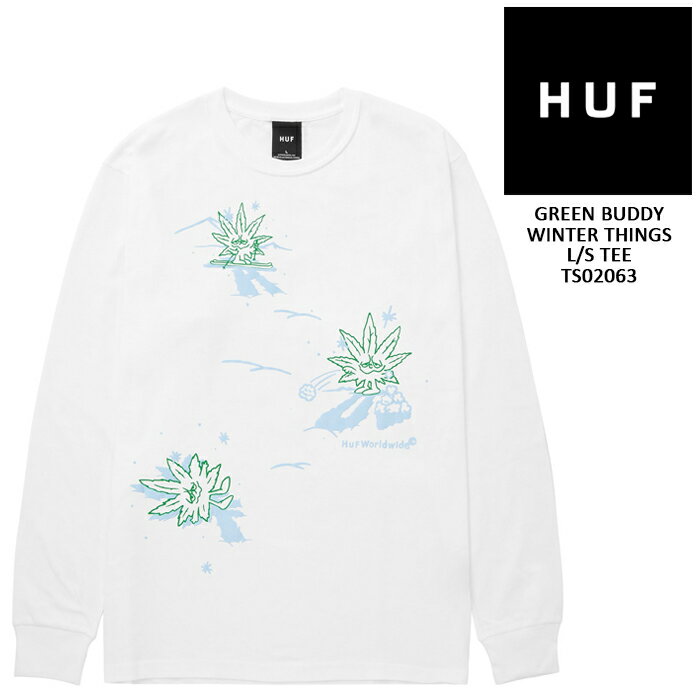 ϥ ĹµT T HUF GREEN BUDDY WINTER THINGS L/S TEE TS02063 White ۥ磻 ꡼󡦥Хǥ  ͷ 礭 2XL XXL  SB ȥܡ    ȥ꡼ SK8 ֥