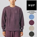 ハフ スウェット トレーナー HUF 12 GALAXIES FADED CREWNECK FL00188 Blue Gunmetal Khaki Wine ピグメント 大きいサイズ 2XL XXL スケート SB スケートボード メンズ 男性 スケーター ストリート SK8 ブランド