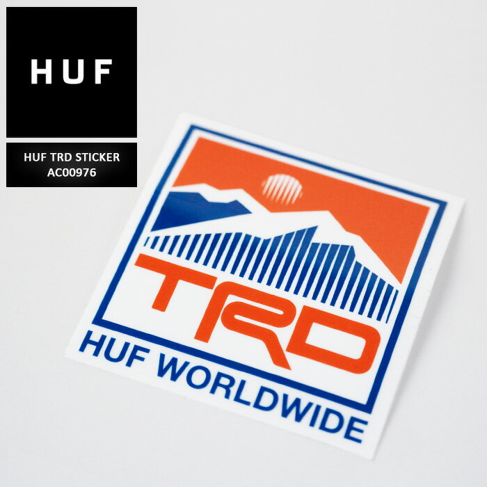 ハフ ステッカー シール HUF TRD STICKER AC00976 ボックスロゴ TRDステッカー トヨタ レーシング ディベロップメント TOYOTA スケート SB スケートボード メンズ 男性 スケーター ストリート SK8 ブランド