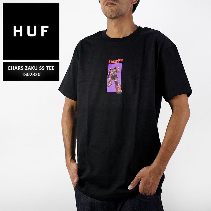 レビューでクーポン★ハフ × 機動戦士ガンダム Tシャツ HUF × GUNDAM CHARS ZAKU SS TEE TS02320 Black ブラック 黒 大きいサイズ 2XL XXL シャア専用ザク シャアザク シャア・アズナブル コラボ 半袖 ハフ スケート スケーター SB スケートボード メンズ 男性