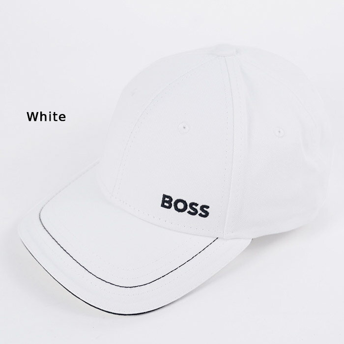 ヒューゴボス キャップ 帽子 HUGO BOSS LOGO COTTON TWILL CAP 50492716 Black ブラック 黒 White ホワイト 白 コットンツイルキャップ 5パネル ストラップバック ロゴ スポーツ 野球 ゴルフ メンズ 男性 3