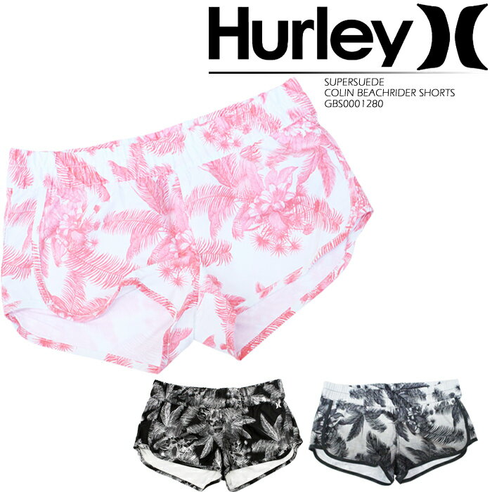 ハーレー レディース 水着 HURLEY GBS0001280 SUPERSUEDE COLIN BEACHRIDER SHORTS Bright Crimson Black White レディース ウーマンズ 女性用 サーフパンツ サーフィン