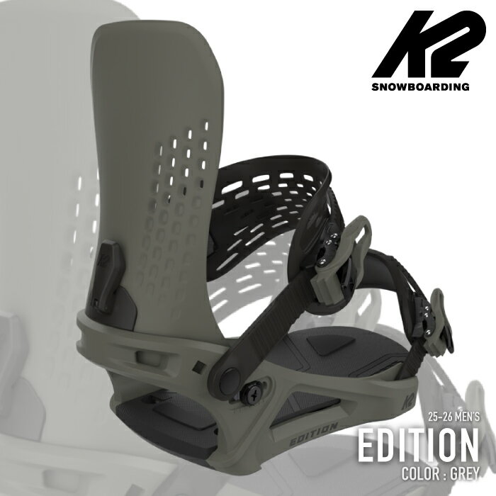 レビューでクーポン★[日本正規品] スノーボード ビンディング ケーツー K2 EDITION Grey エディション バインディング メンズ 25-26
