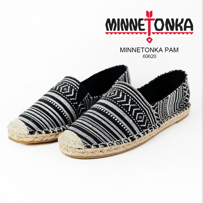 ミネトンカ エスパドリーユ シューズ MINNETONKA PAM Black 60620 ブラック 黒 パム ブラック 女性 レディース シューズ エスニック ボヘミアン マイクロスエード ファブリック