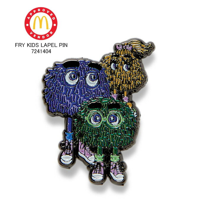 レビューでクーポン★【ネコポス発送】マクドナルド ラペルピン McDonald's FRY KIDS LAPEL PIN 7241404 ピンバッジ フライキッ...