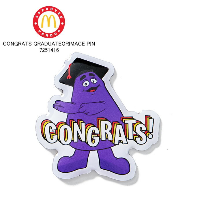 ӥ塼ǥݥڥͥݥȯۥޥɥʥ ڥԥ McDonald's CONGRATS GRADUATEGRIMACE PIN 7251416 ...