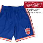 [ラスト1点/XLサイズのみ]ミッチェル＆ネス ハーフパンツ MITCHELL & NESS Swingman Shorts 1991-92 New York Knicks SMSHGS18241-NYKROYA91 ニューヨークニックス スウィングマン ショーツ ゲームパンツ バスパン スウィングマンジャージー メンズ 男性 sale セール