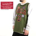 ミッチェル＆ネス ユニフォーム MITCHELL NESS FLIGHT SWINGMAN JERSEY 96-97 ALLEN IVERSON PHILADELPHIA 76ers SMJY4847-P7696AIVDKGN アレンアイバーソン フィラデルフィア セブンティシクサーズ スウィングマン ジャージー 大きいサイズ バスケ メンズ 男性