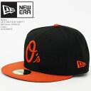 ニューエラ 帽子 キャップ NEWERA ON-FIELD 59FIFTY Baltimore ORIOLES ALTERNATE Black Orange オーセンティック ボルチモア オリオールズ MLB メジャーリーグ ベースボール