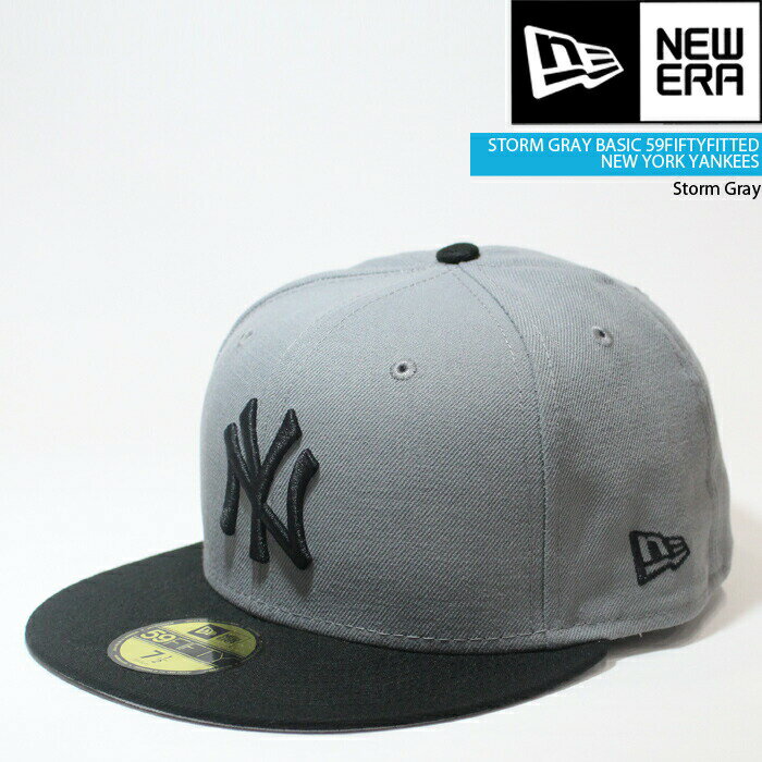 ニューエラ 帽子 キャップ NEWERA STORM GRAY BASIC 59FIFTYFITTED New York Yankees ニューヨーク ヤンキース MLB メジャーリーグ ベースボール イチロー 松井秀喜 田中将大