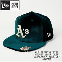 ニューエラ 帽子 キャップ NEWERA MLB 59FIFTYFITTED VELVET VISOR CLIP OAKLAND ATHLETICS 60487365 Green グリーン 緑 ベルベットバイザー クリップ オークランドアスレチックス MLB メジャーリーグ ベースボール 野球