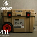 レビューでクーポン★ペリカン キャスター付きクーラーボックス Pelican RC 45QW ELITE COOLER 43L 45QW-2-TAN Tan 中...