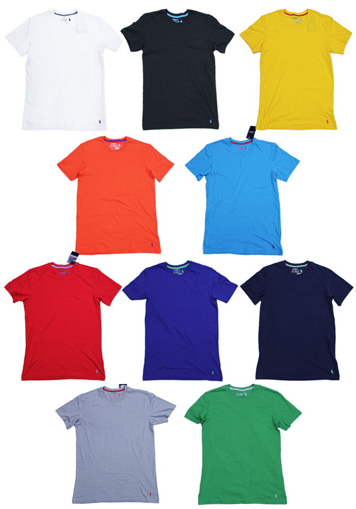 [残りわずか][旧品/アウトレット]ポロ ラルフローレン 無地T POLO RALPH LAUREN Crew PL86 Blue White Grey Yellow Orange Red Green Black クルーネックTシャツ ラルフ 半袖 メンズ 男性 在庫処分 sale セール