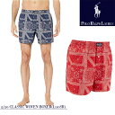 ポロ ラルフローレン トランクス [残りわずか/Mサイズのみ]ポロ ラルフローレン トランクスタイプ POLO RALPH LAUREN 2/20 CLASSIC WOVEN BOXER L110SR Red Navy メンズ 男性 ボクサーブリーフ ボクサーパンツ