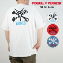 パウエル ペラルタ 半袖 Tシャツ POWELL PERALTA RAT BONES S/S CLASSIC T-SHIRTS CTMPPVA Indigo Blue Red White ラットボーンズ 半袖T オールドスクール バックプリント ロゴ SB スケートボード メンズ 男性 レディース 女性 ユニセックス