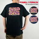 パウエル ペラルタ 半袖 Tシャツ POWELL PERALTA RAT BONES GRAFFITI CLASSIC T-SHIRTS CTMPPRBGRF Black Navy ラットボーンズ 半袖T グラフィックアート オールドスクール バックプリント ロゴ SB スケートボード メンズ 男性 レディース 女性 ユニセックス 1