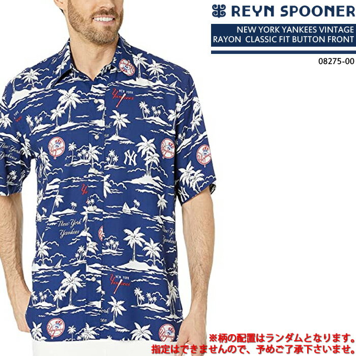 쥤󥹥סʡ  ˥塼衼󥭡 ϥ Reyn Spooner NEW YORK YANKEES VINTAGE RAYON CLASSIC FIT BUTTON FRONT Navy  ߥ  ᥸㡼꡼ Ⱦµ  