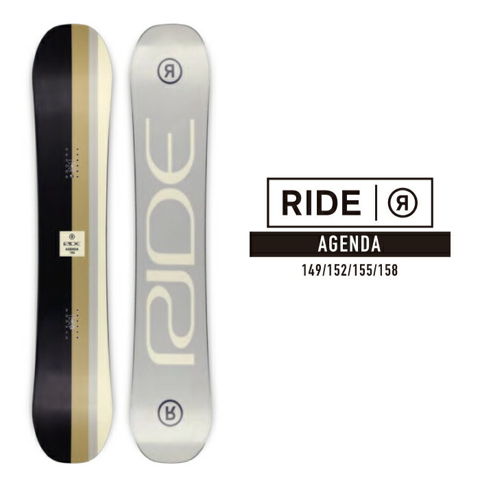 [特典アリ][対象商品とSETでお得][日本正規品]スノーボード 板 ボード ライド アジェンダ 2023 RIDE AGENDA スノボー 22-23 男性 メンズ